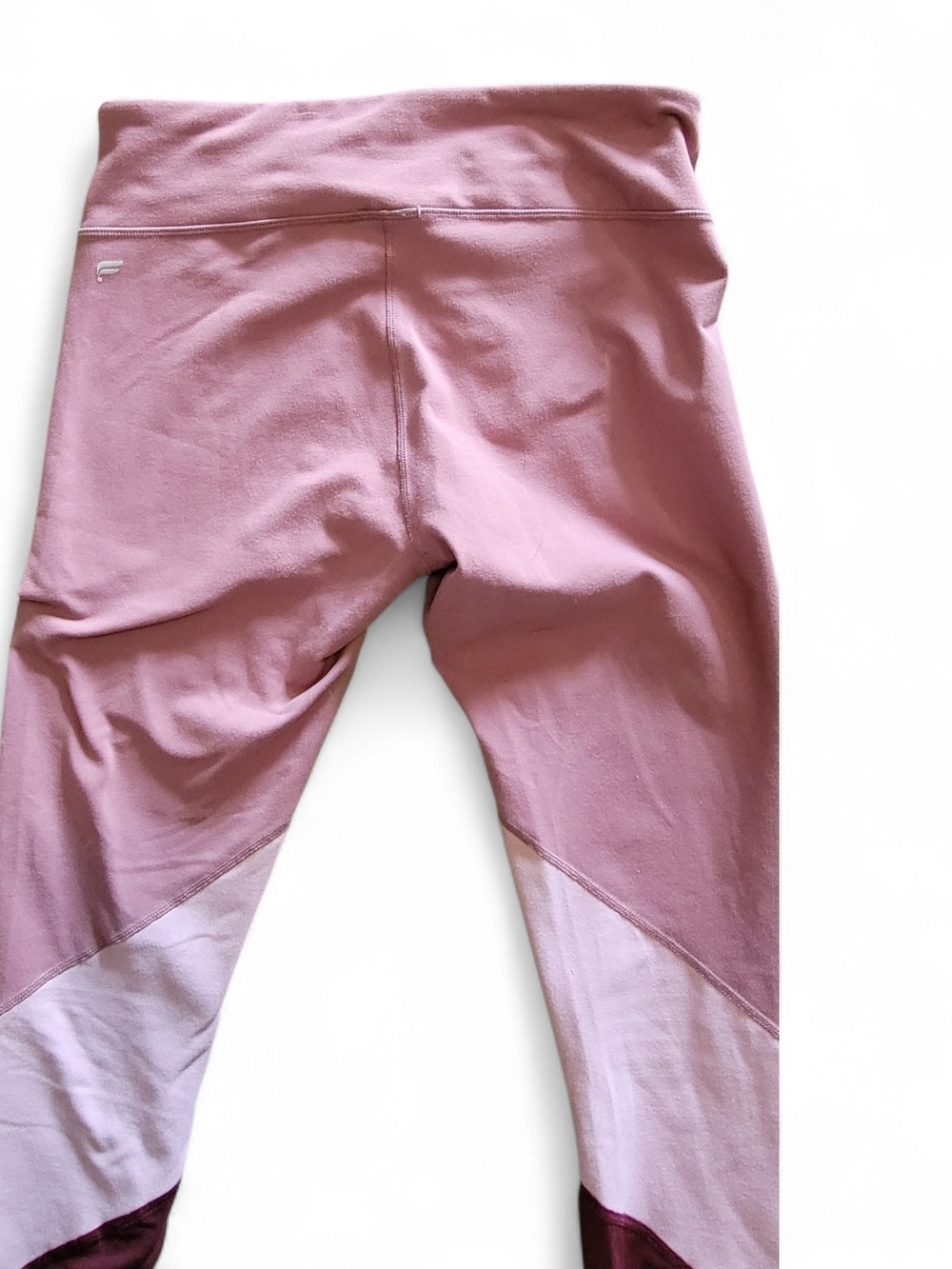 Fabletics Pink Colorblock High-Waisted Leggings - Picture 2 of 3